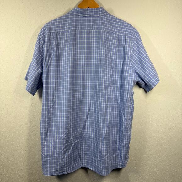 Men's Cremieux Blue Plaid Short Sleeve Button Up Shirt Size XL - Picture 7 of 7